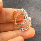 14K Gold Lab Grown Diamond Hoop Earrings: 3CTW, 18MM