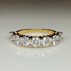 14K Gold Lab Grown Diamond Wedding Band | 4.5MM Seven Stone Eternity Ring