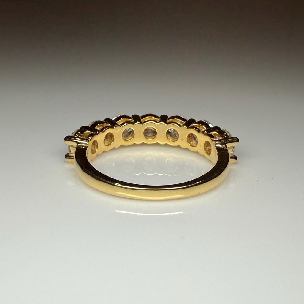 14K Gold Lab Grown Diamond Wedding Band | 4.5MM Seven Stone Eternity Ring