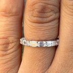 Emerald Cut Lab Grown Diamond Band: 14K Solid Gold Eternity Ring, 3CTW SGL Certified