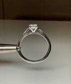 Princess Cut Lab Grown Diamond Ring: 14K Gold Solitaire, IGI Certified