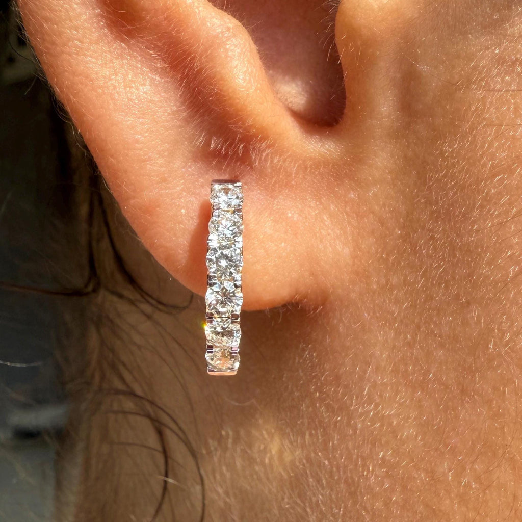 14K Gold Lab Grown Diamond Huggie Earrings (1.00 ctw)