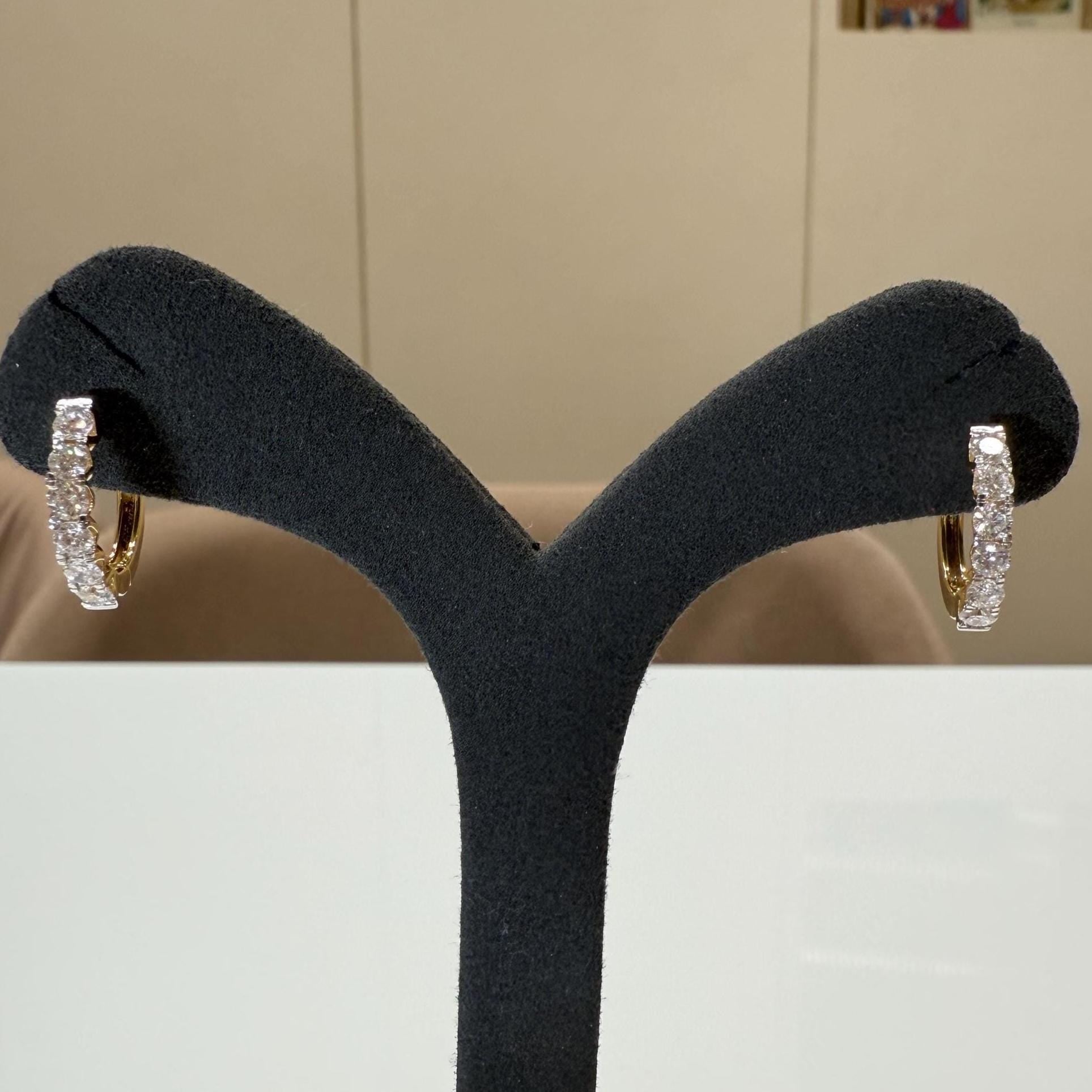 14K Gold Lab Grown Diamond Huggie Earrings (1.00 ctw)