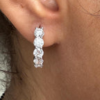 14K Gold Lab Grown Diamond Hoop Earrings: 3CTW, 18MM
