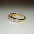 14K Gold Lab Grown Diamond Wedding Band | 4.5MM Seven Stone Eternity Ring