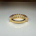 Emerald Cut Lab Grown Diamond Wedding Band | 11 Stone 5.20CTW 14K Gold Ring