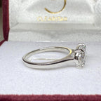 2.5CT Oval Lab Grown Diamond Solitaire Ring | 14K Solid Gold, IGI Certified