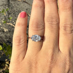 2.5CT Oval Lab Grown Diamond Solitaire Ring | 14K Solid Gold, IGI Certified