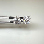 IGI Certified Lab Grown Diamond Stud Earrings: 14K Gold E/VS