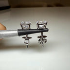 IGI Certified Lab Grown Diamond Stud Earrings: 14K Gold E/VS