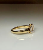 Lab Grown Diamond Toi et Moi Ring | Pear & Emerald Cut Engagement Ring | 14K Gold