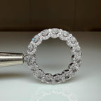 Lab Grown Diamond Eternity Band | 14K Solid Gold Halo Wedding Ring