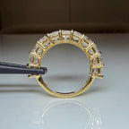 Emerald Cut Lab Grown Diamond Wedding Band | 11 Stone 5.20CTW 14K Gold Ring