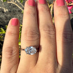 2.5CT Oval Lab Grown Diamond Solitaire Ring | 14K Solid Gold, IGI Certified