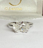 2.5CT Oval Lab Grown Diamond Solitaire Ring | 14K Solid Gold, IGI Certified