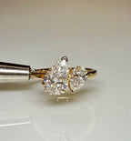Pear Cut Lab Grown Diamond Toi et Moi Ring | 14K Gold Two Stone Engagement