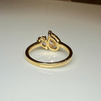 Pear Cut Lab Grown Diamond Toi et Moi Ring | 14K Gold Two Stone Engagement