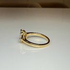 Pear Cut Lab Grown Diamond Toi et Moi Ring | 14K Gold Two Stone Engagement
