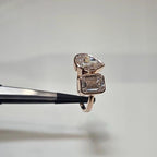 Lab Grown Diamond Toi et Moi Ring | Pear Emerald Cut Bezel 14K Gold Certified