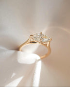 1.5CT Marquise Lab Grown Diamond Ring | East West Solitaire Engagement 14K Gold