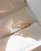 1.5CT Marquise Lab Grown Diamond Ring | East West Solitaire Engagement 14K Gold