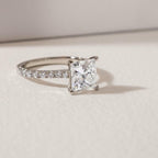 Princess Cut Lab Diamond Engagement Ring | 14K Solid Gold IGI Certified 2.20ct