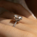 Oval Cut Lab Diamond Engagement Ring | 14K Solid Gold IGI Certified 2.20ct