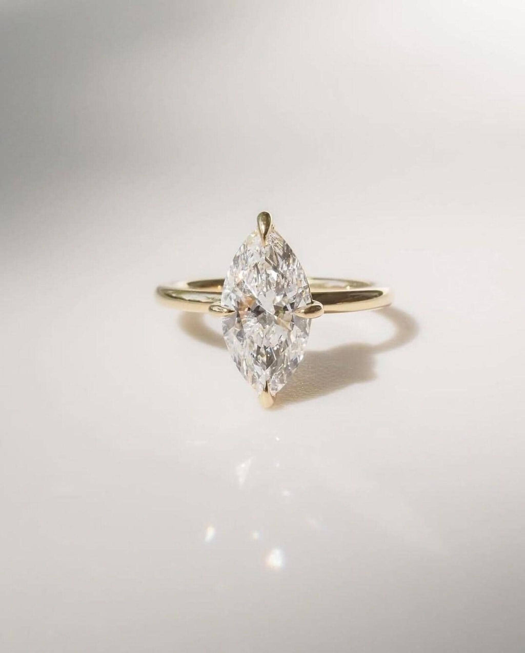2ct Marquise Lab Grown Diamond Engagement Ring | 14K Gold, IGI Certified