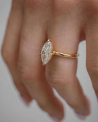 2ct Marquise Lab Grown Diamond Engagement Ring | 14K Gold, IGI Certified