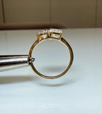 Lab Grown Diamond Toi et Moi Ring | Pear & Emerald Cut Engagement Ring | 14K Gold