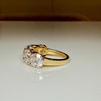 Lab Grown Diamond Five Stone Ring | 14K Solid Gold Anniversary Band