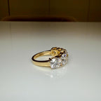 Lab Grown Diamond Five Stone Ring | 14K Solid Gold Anniversary Band