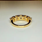 Lab Grown Diamond Five Stone Ring | 14K Solid Gold Anniversary Band