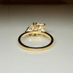 Lab Grown Diamond Toi et Moi Ring | Emerald Pear Cut 14K Gold Engagement