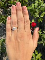 Pear Cut Lab Grown Diamond Toi et Moi Ring | 14K Gold Two Stone Engagement