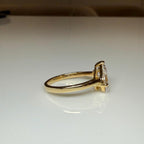 Pear Cut Lab Grown Diamond Toi et Moi Ring | 14K Gold Two Stone Engagement