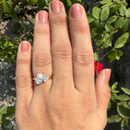 Pear Cut Lab Grown Diamond Toi et Moi Ring | 14K Gold Two Stone Engagement