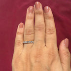 Lab Grown Diamond Full Eternity Band | 14K Solid Gold Wedding Ring 3.5MM Round Diamonds