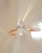 2ct Marquise Lab Grown Diamond Engagement Ring | 14K Gold, IGI Certified