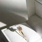 1.5CT Oval Lab Grown Diamond Ring | East West Solitaire Engagement 14K Gold