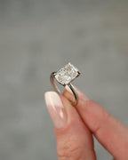 3CT Elongated Cushion Lab Grown Diamond Engagement Ring | 14K Gold Solitaire | IGI Certified