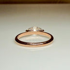 Marquise Cut Lab Grown Diamond Ring | East West Solitaire | 14K Solid Gold Engagement Ring