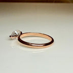 Marquise Cut Lab Grown Diamond Ring | East West Solitaire | 14K Solid Gold Engagement Ring
