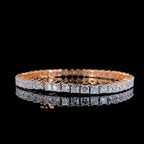 Princess Cut Lab Grown Diamond Tennis Bracelet | 14K Gold, SGL Certified 4.5MM