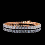Princess Cut Lab Grown Diamond Tennis Bracelet | 14K Gold, SGL Certified 4.5MM