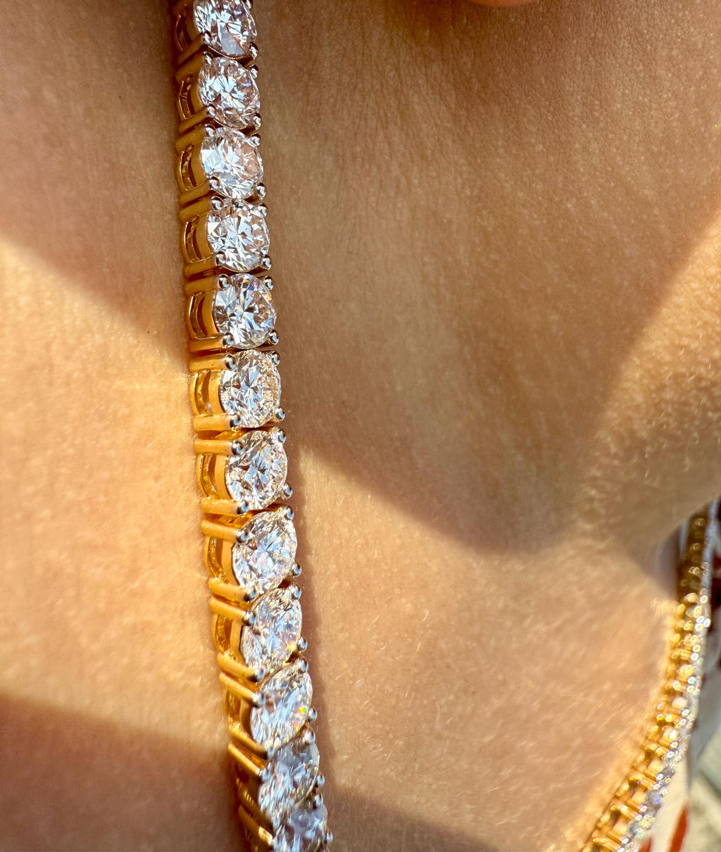 Lab Grown Diamond Tennis Necklace | 14K Solid Gold, SGL Certified, 4.50MM