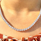 Lab Grown Diamond Tennis Necklace | 14K Solid Gold, SGL Certified, 4.50MM
