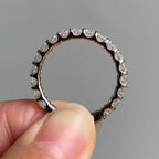 14K Solid Gold Full Eternity Ring | Lab Grown Round Diamonds Wedding Band