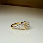 1.60CTW Lab Grown Diamond Engagement Ring | Round Center, Marquise Side Stones | 14K Gold