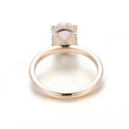 3.20CTW Oval Lab Grown Diamond Engagement Ring | Hidden Halo | 14K Solid Gold | IGI Certified